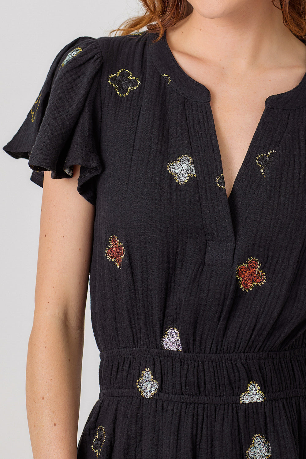 Embroidery Double Gauze Dress