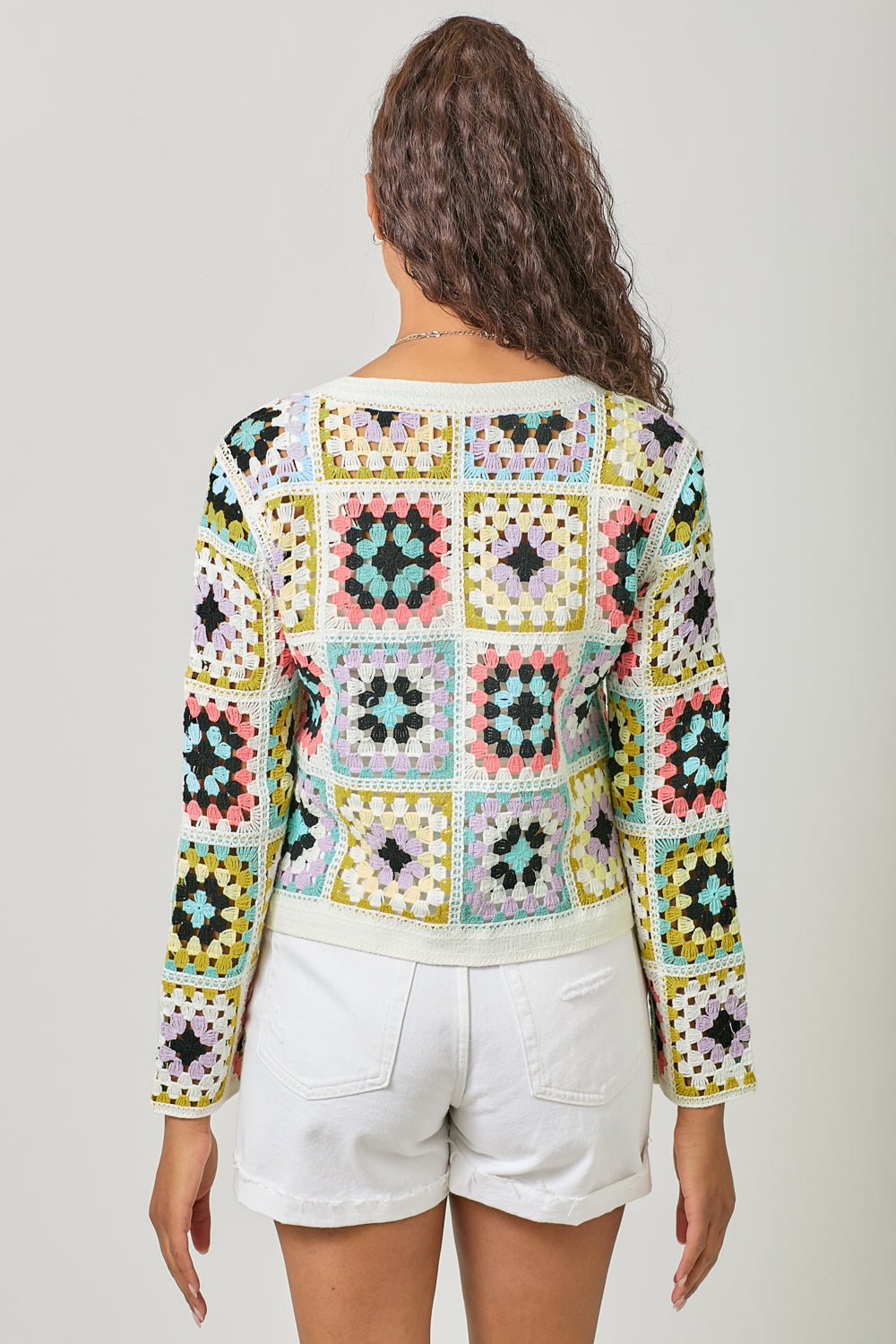 Crochet Button Up Sweater
