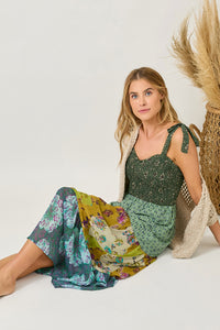 Tie Strap Tiered Maxi Dress
