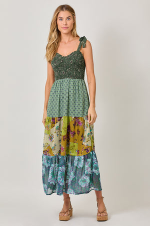 Tie Strap Tiered Maxi Dress