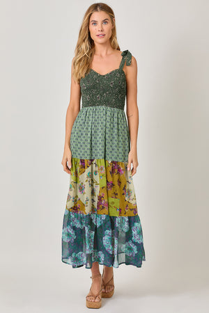 Tie Strap Tiered Maxi Dress