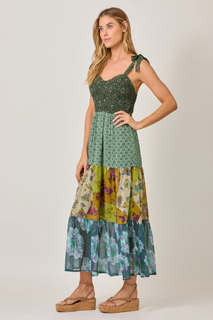 Tie Strap Tiered Maxi Dress