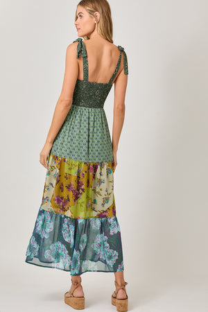 Tie Strap Tiered Maxi Dress