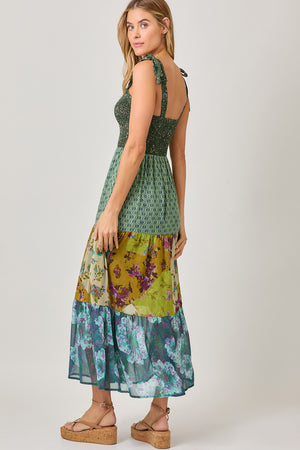 Tie Strap Tiered Maxi Dress