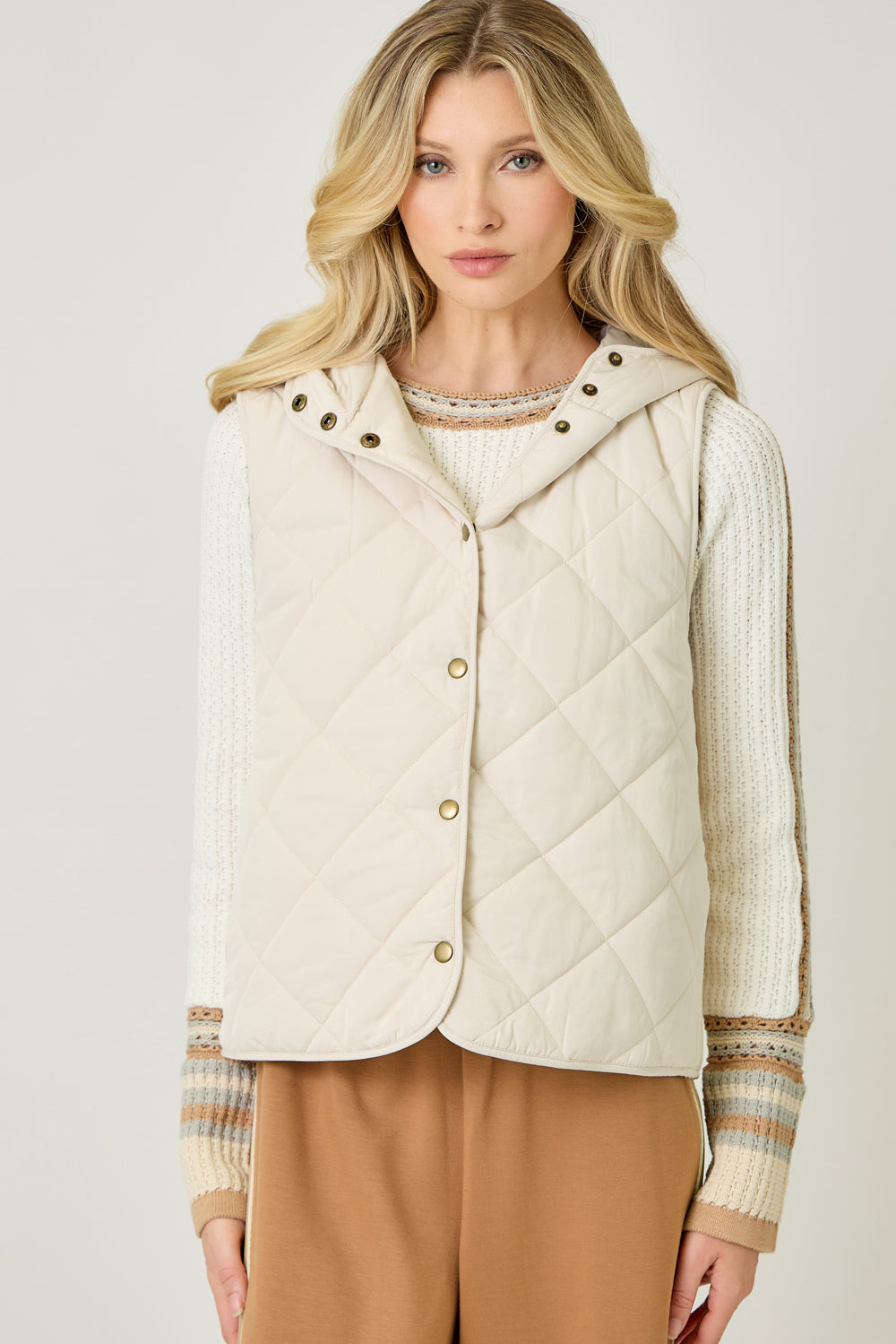 Quilt Puffer Hoodie Vest