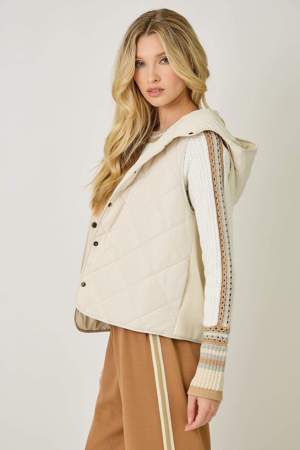 Quilt Puffer Hoodie Vest