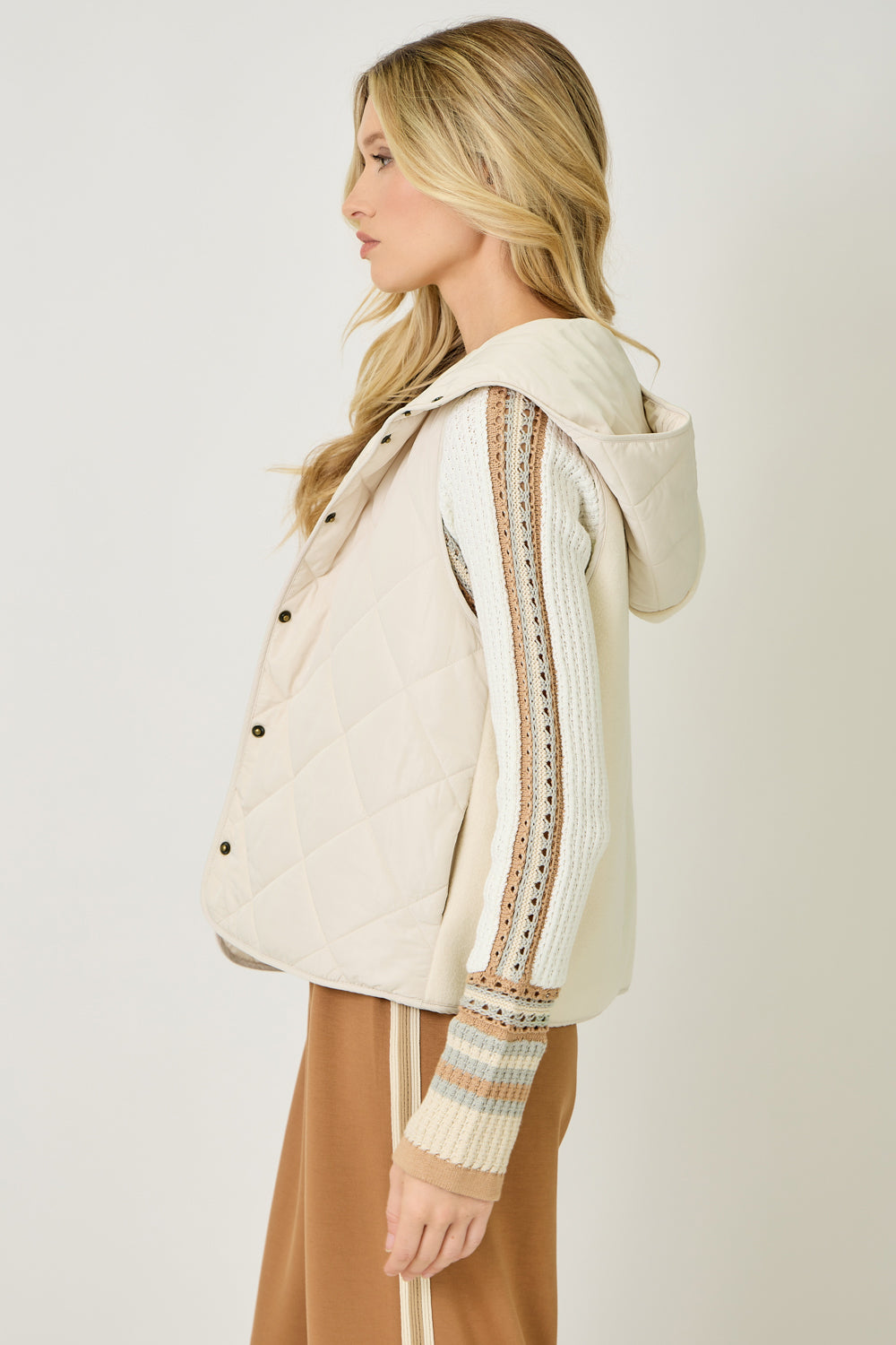 Quilt Puffer Hoodie Vest