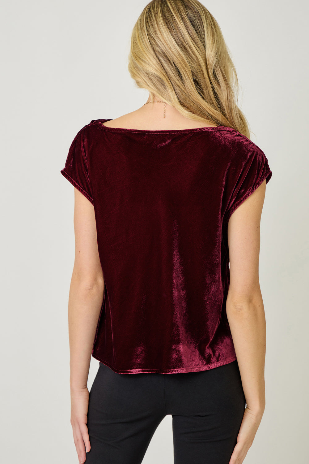 Velvet Cowl Top