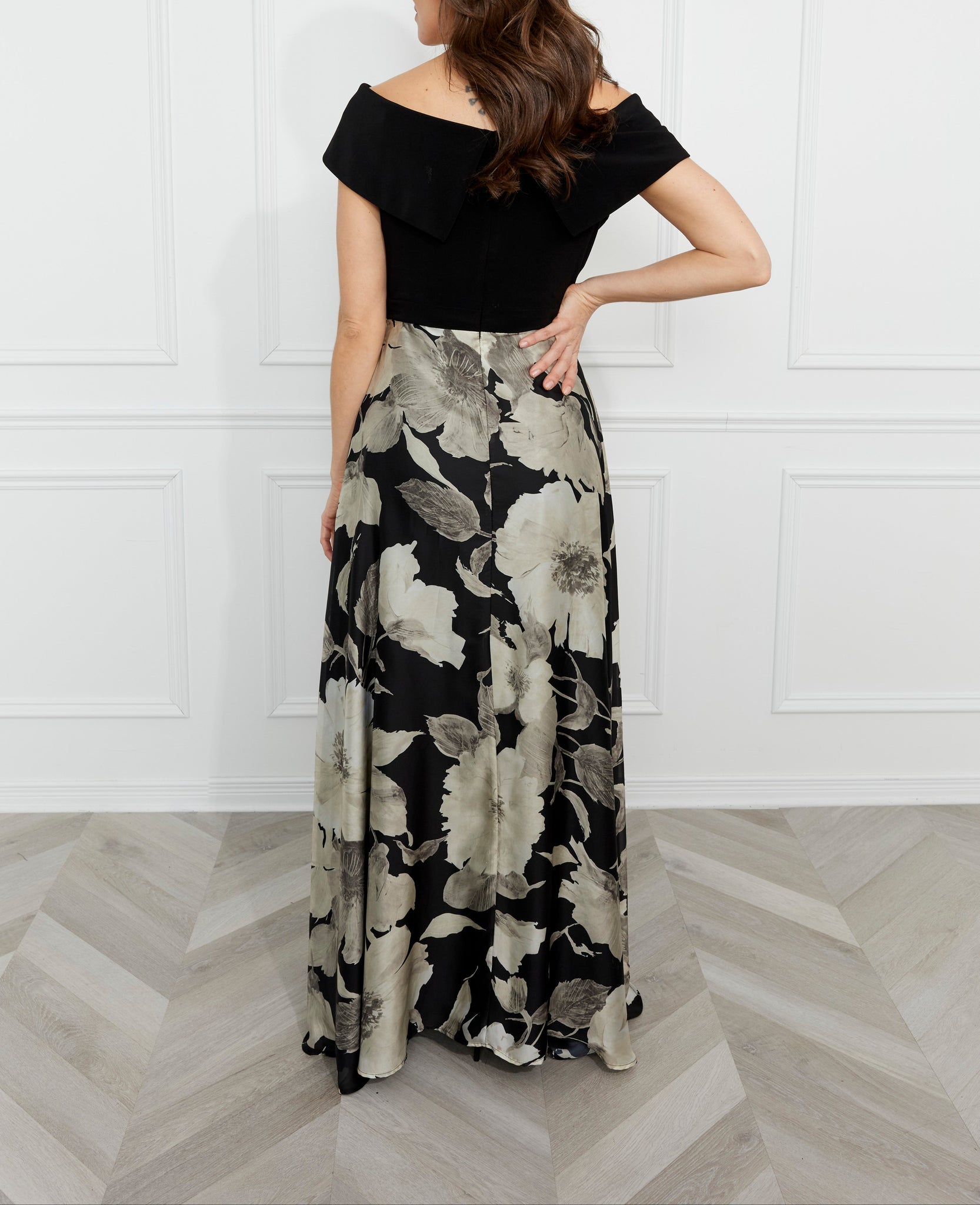 Floral Off-shoulder Maxi Dress