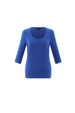 3/4 Sleeve Scoop Knit Tee