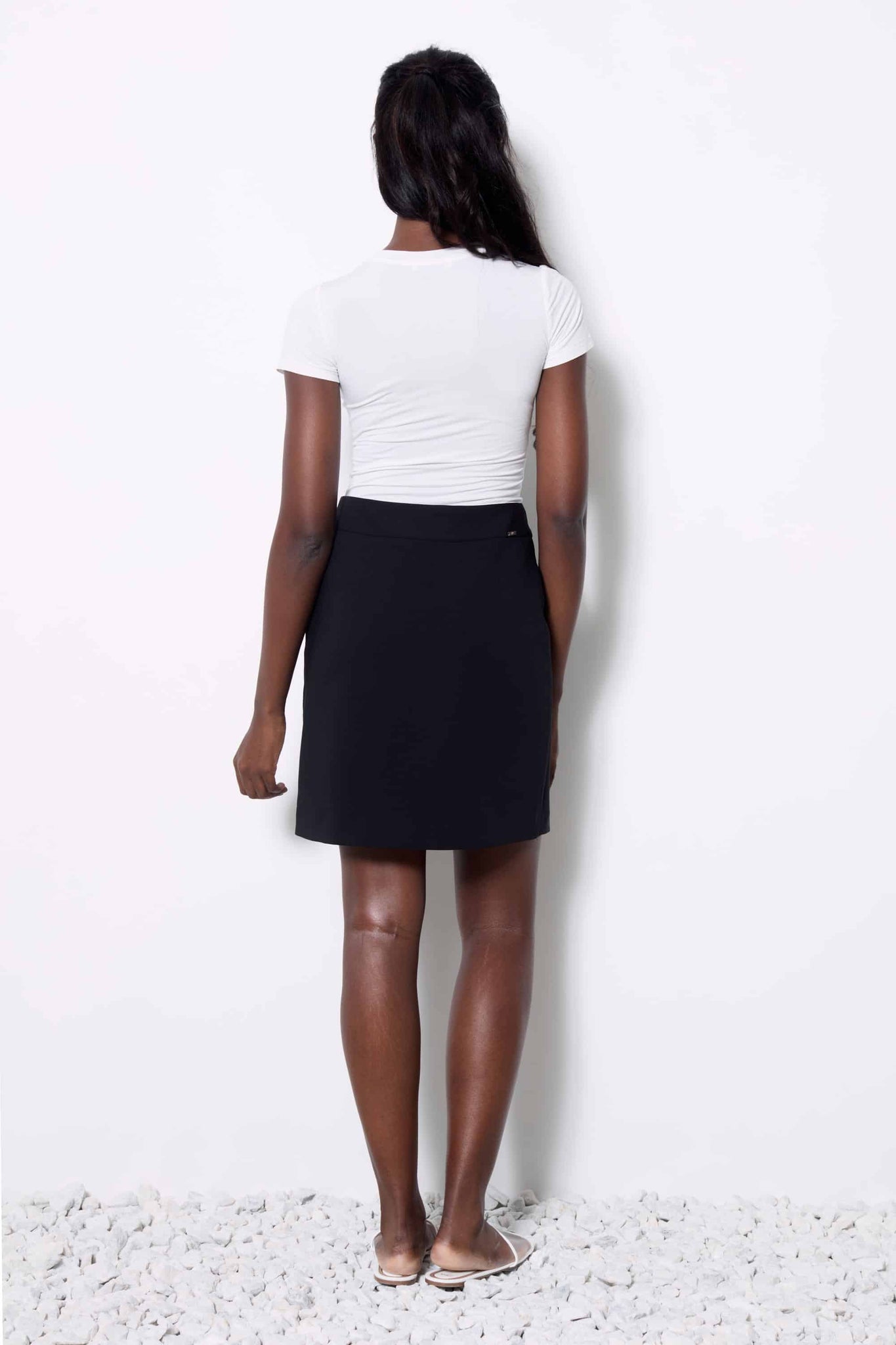 Solid Amalfi Asymmetric Skort