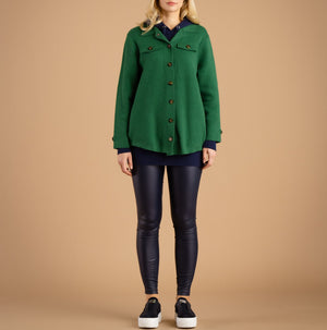 Button Down Shacket | Green