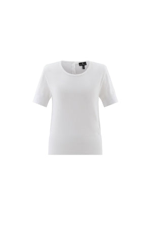 Short Sleeve Scoop Neck Knit Tee