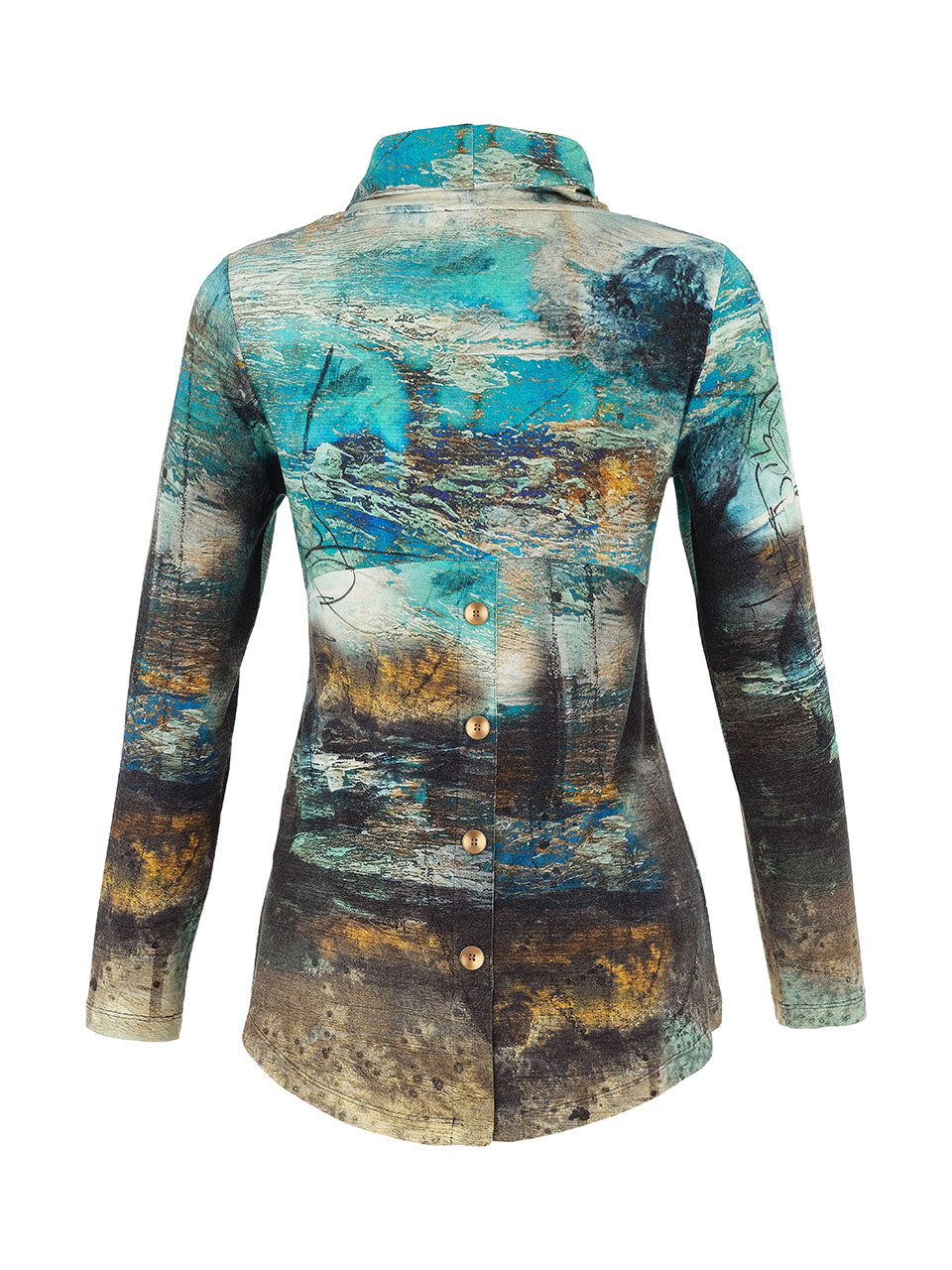 Long Sleeve Hi Lo Cowl Neck Top