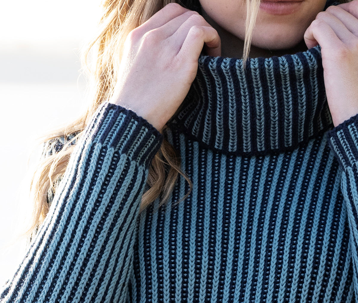Removable Cowl Rib Sweater