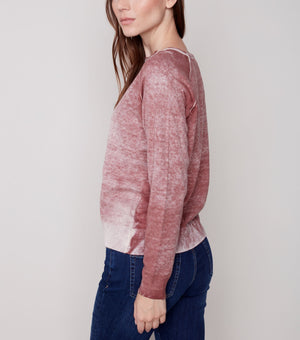 Scoop Neck Sweater | Washed Mauve