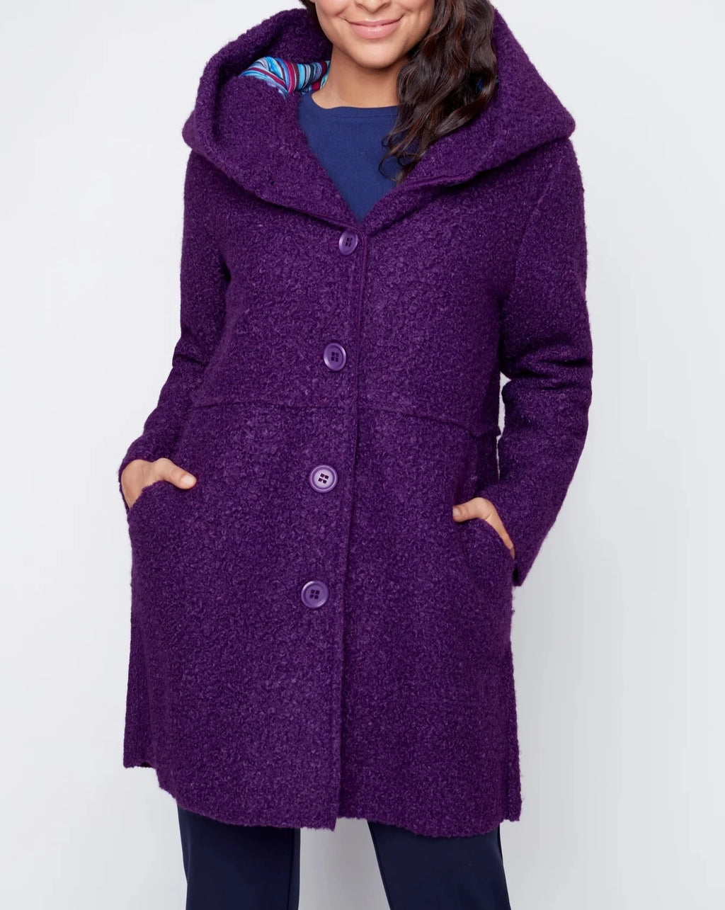 Cue the Cool Hooded Trench | Purple 