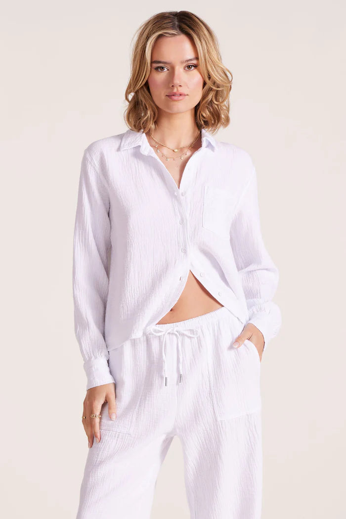 Cropped Collared Button Down