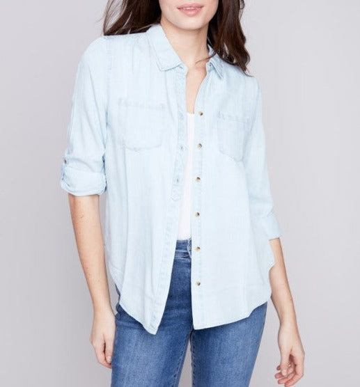 Tencel Button-Down Shirt | Denim