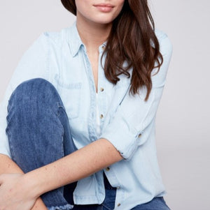 Tencel Button-Down Shirt | Denim