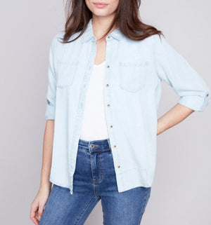 Tencel Button-Down Shirt | Denim