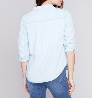 Tencel Button-Down Shirt | Denim