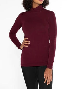 Bamboo Turtle-Neck | Bordeaux