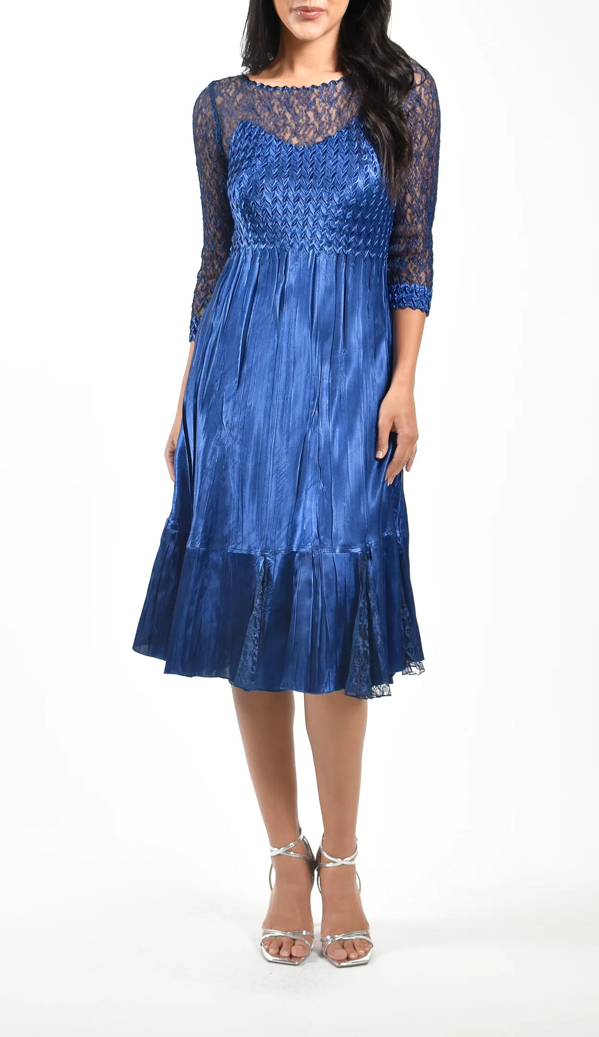 Illusion Lace Neck Dress