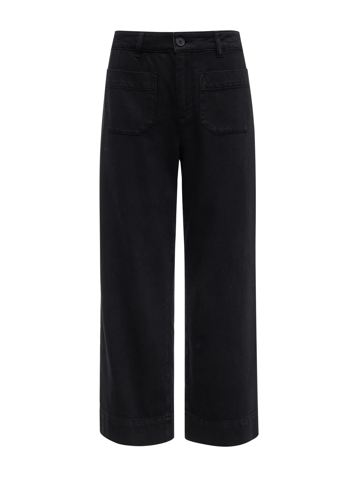 Soft Marine Wide Leg Standard Rise Crop Pant