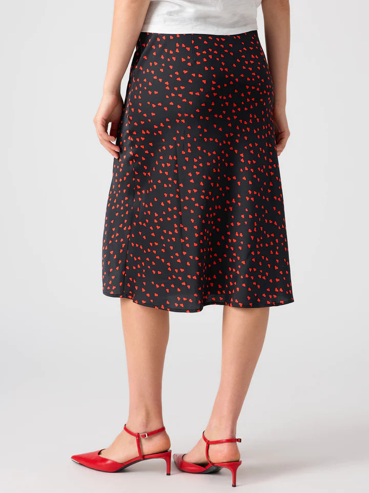 In My Heart Midi Skirt Confetti Hearts
