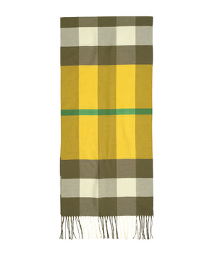 Blocked Plaid Scarf