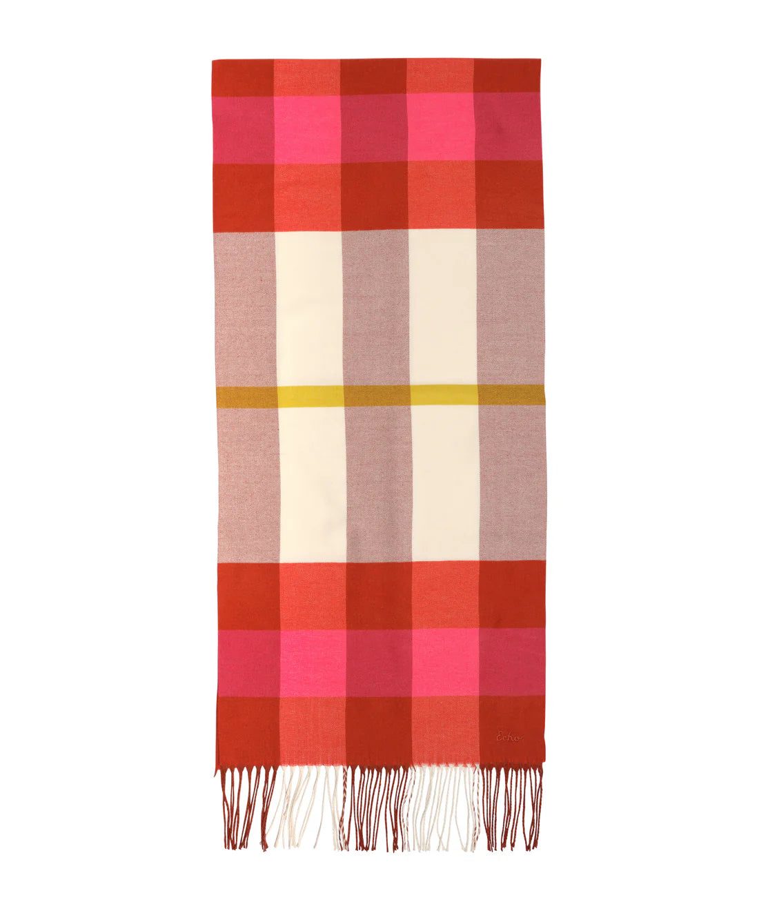 Blocked Plaid Scarf