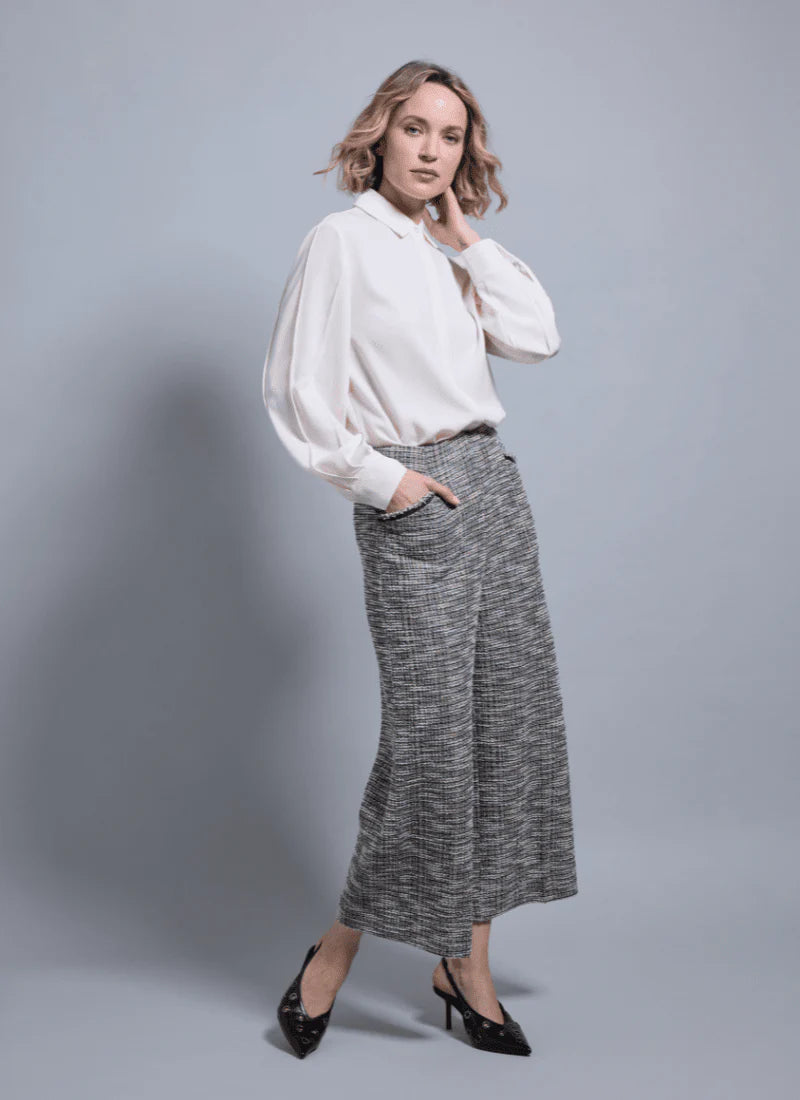 Ivette Pleated Balloon Sleeve Blouse