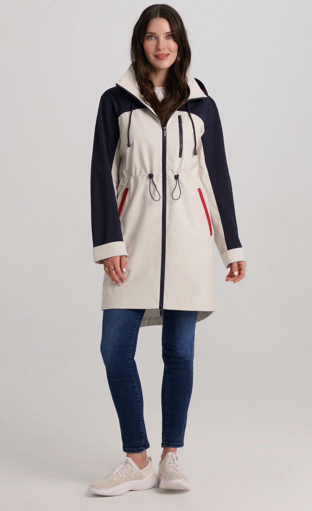 Color Block Anorak Rain Coat