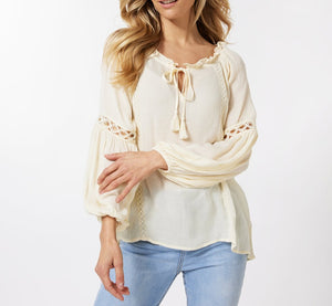 Peasant Blouse | Cream
