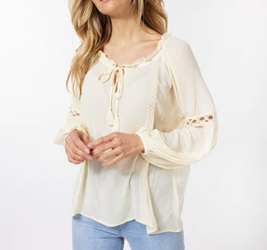 Peasant Blouse | Cream