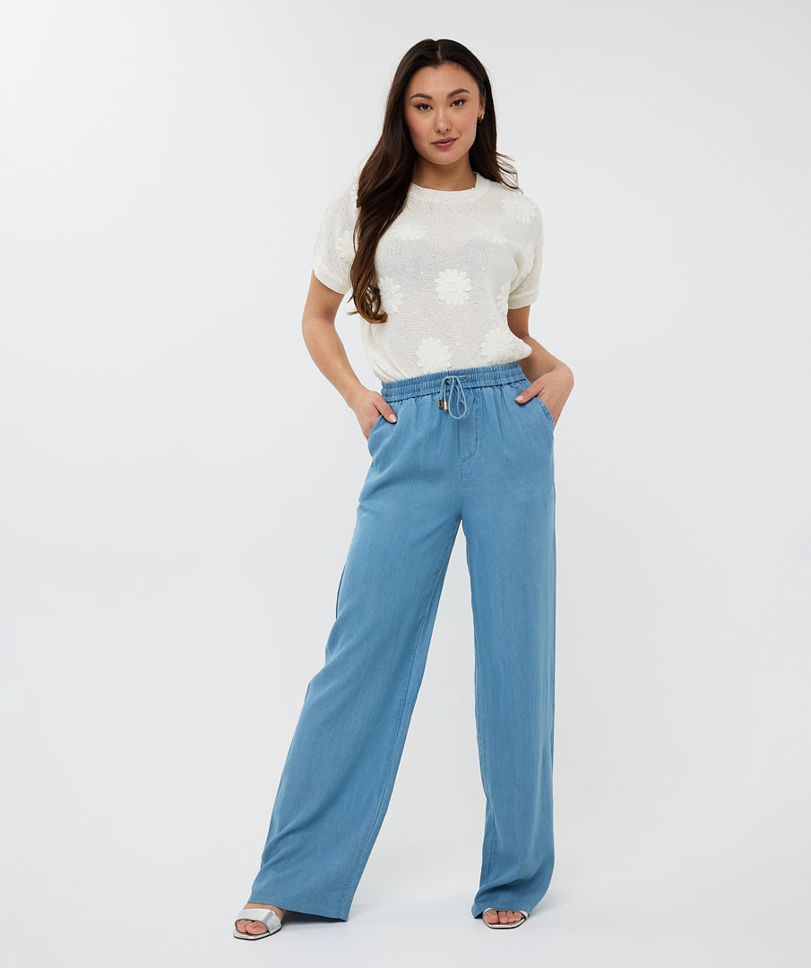 Short Sleeve Embroidered Top