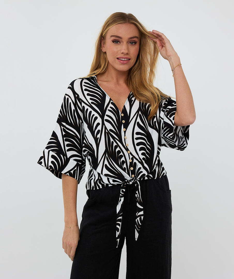 Summer Vibes Knot Blouse