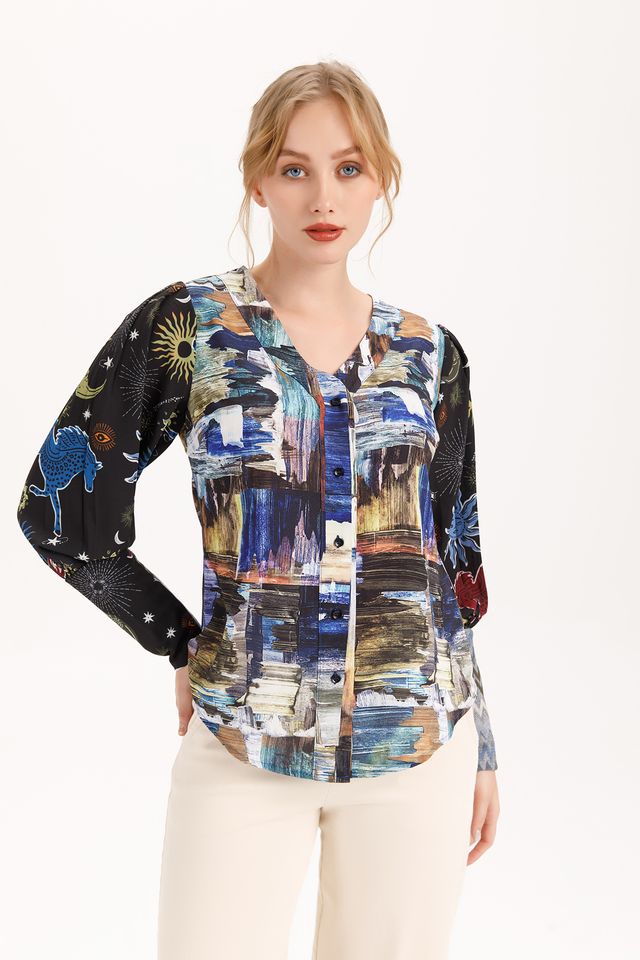 Poet Sleeve Cadaques Blouse