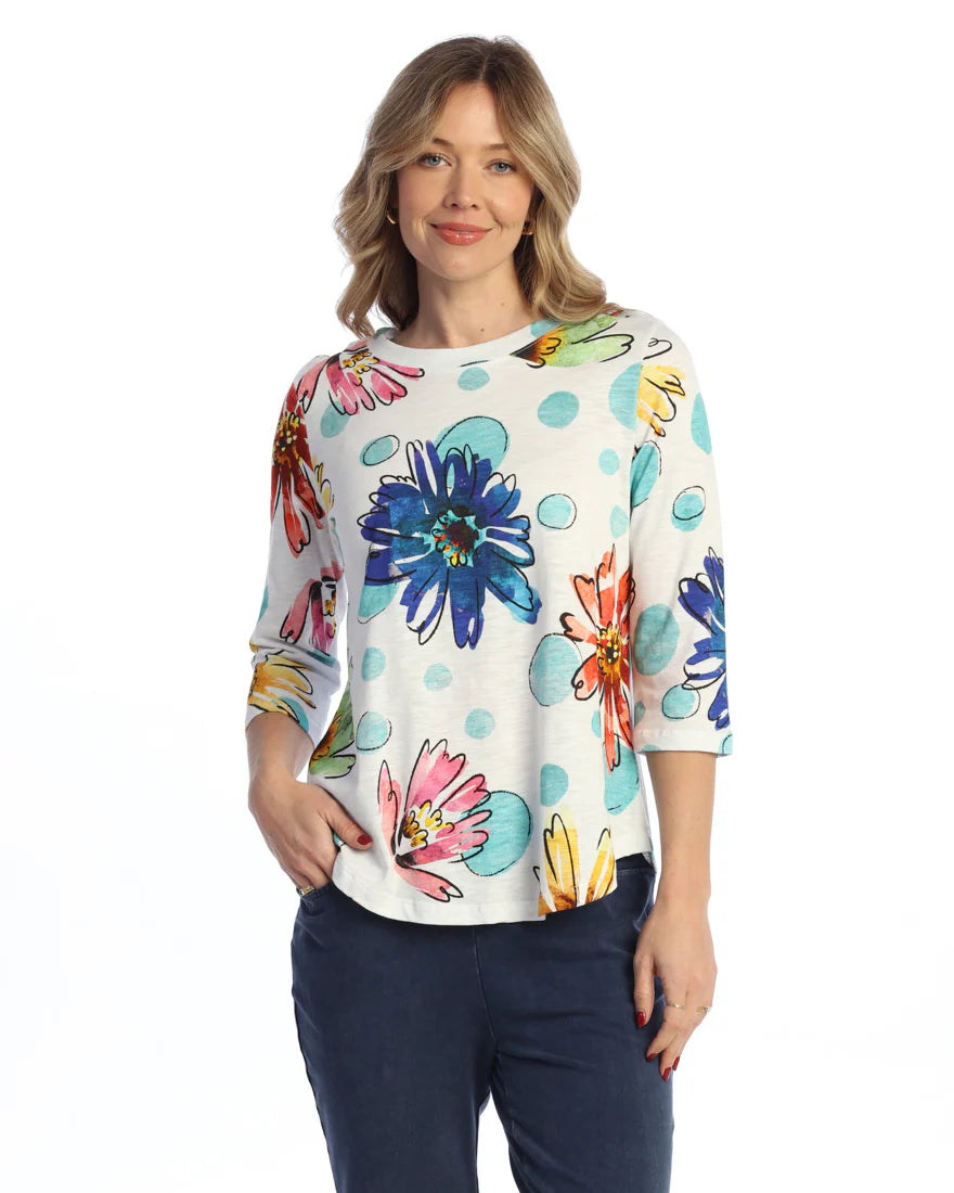 Arabella 3/4 Sleeve Cotton Modal Top