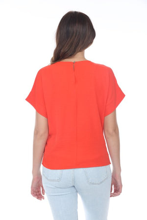 V Neck Drop Shoulder Top