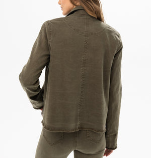 A-Line Tencel Jacket | Military Green