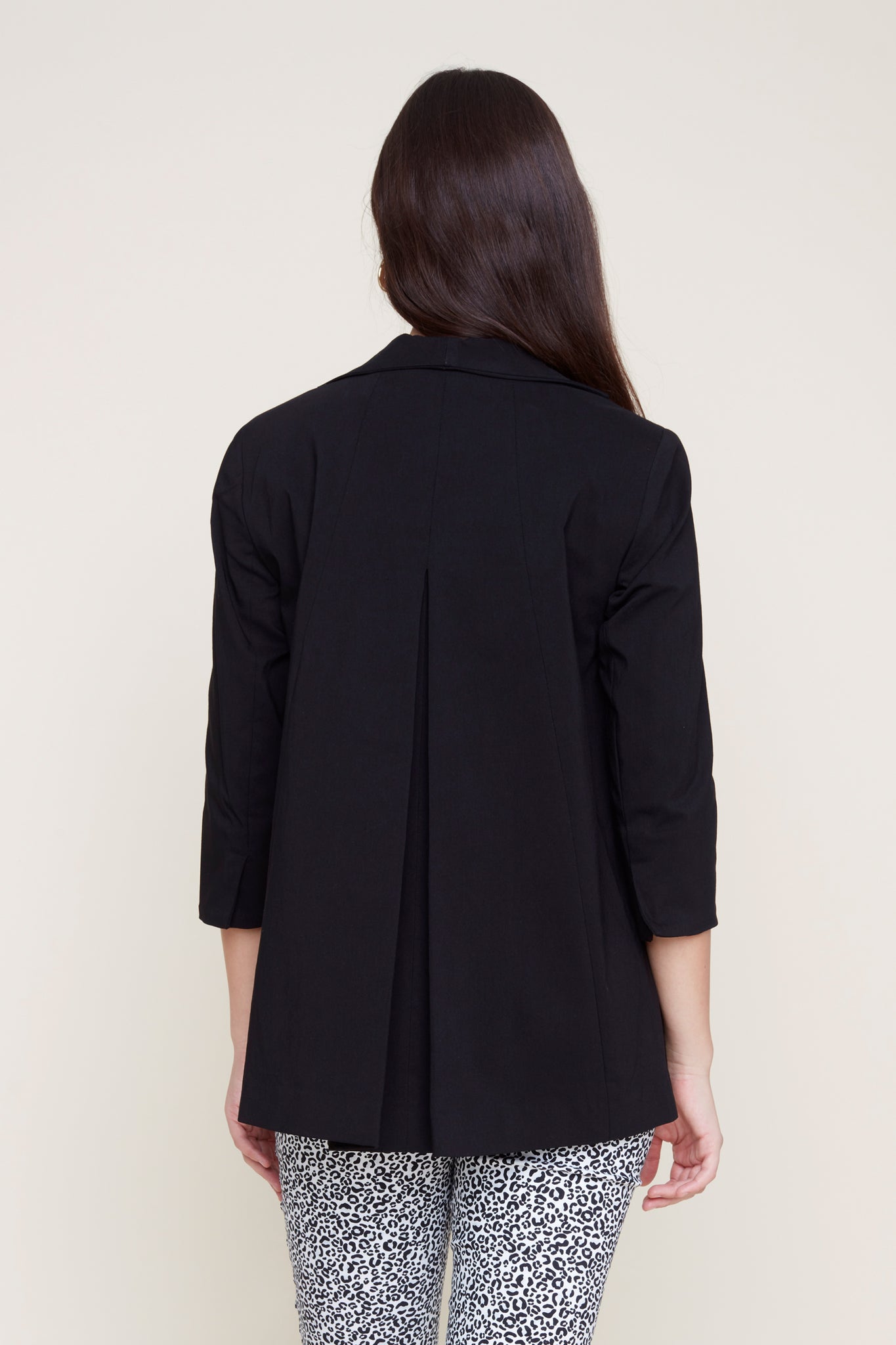 3/4 Sleeve Blazer | Black