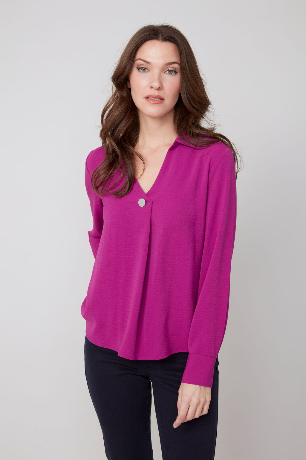 One Button Airflow Blouse