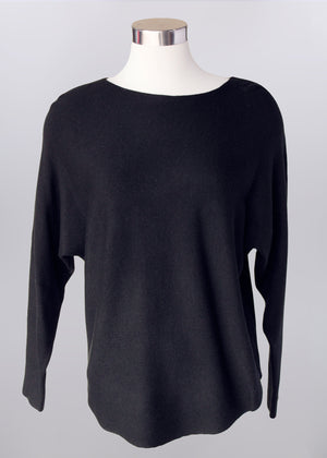 Pullover Scoop Neck Sweater | Black