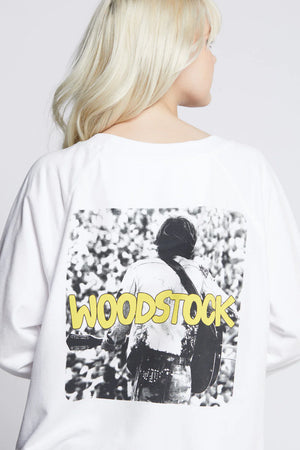 Woodstock Make Love Not War Sweatshirt | White