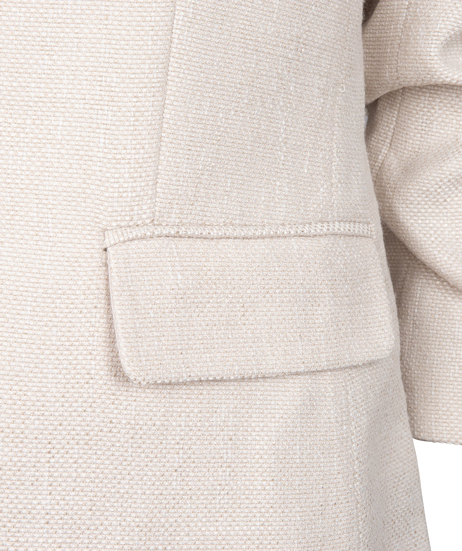 Ruched Sleeve Blazer | Sand