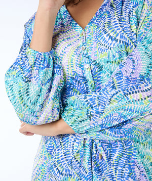 3/4 Sleeve Tie Waist Dress