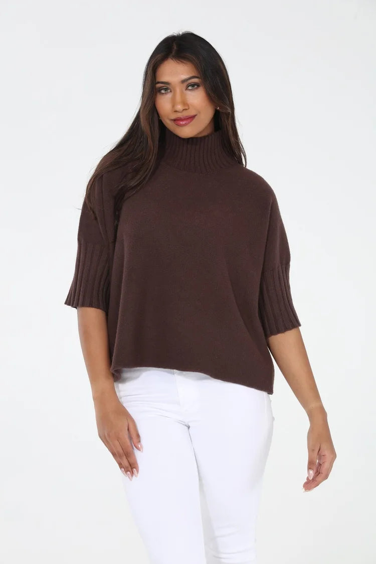 Mock Neck Boxy Sweater