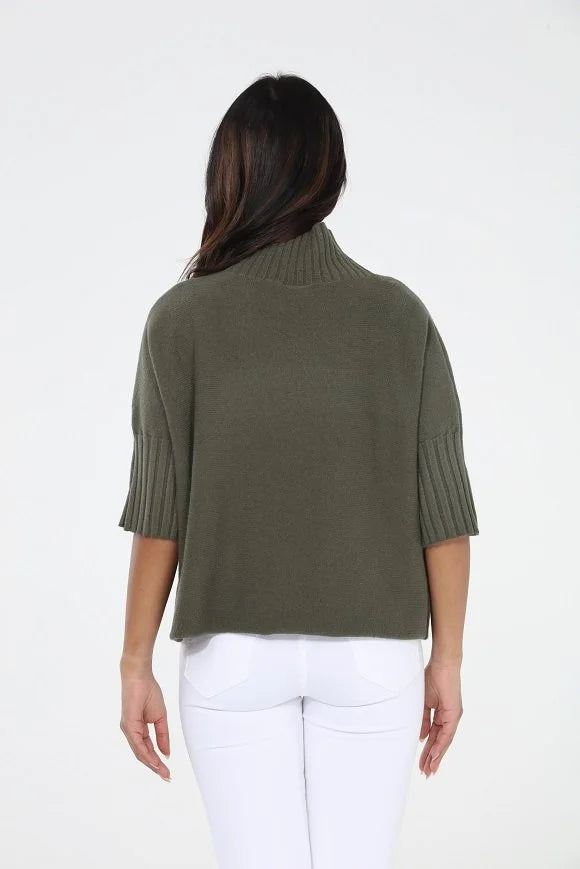 Mock Neck Boxy Sweater